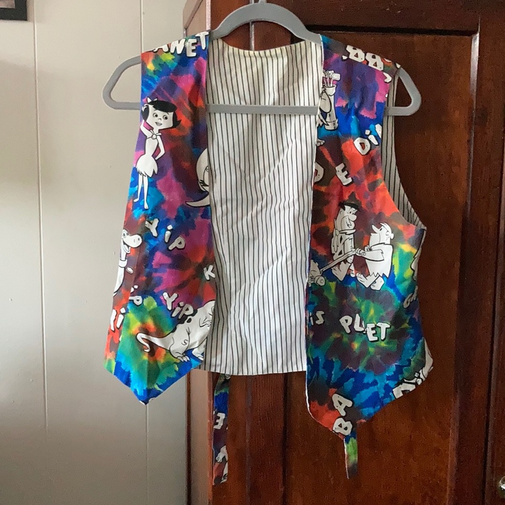 Tie dye Flinstone vest!